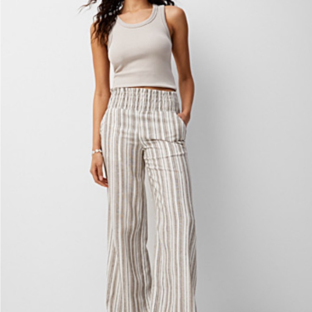 Love Tree Cream Wide Leg Jumpsuit